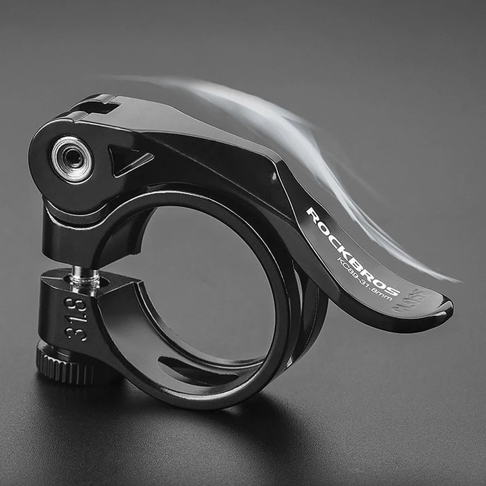 Rockbros 41210092001 bicycle seat clamp with quick release - black