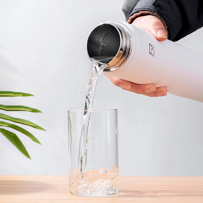 Rockbros 35210029005 thermal bicycle bottle for drinks 550 ml - white