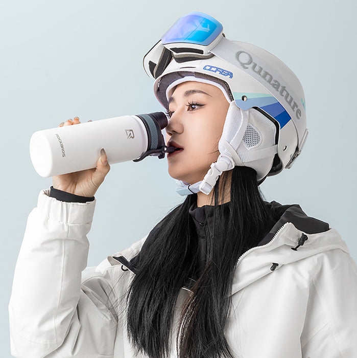 Rockbros 35210029006 thermal bicycle bottle for drinks 650 ml - white