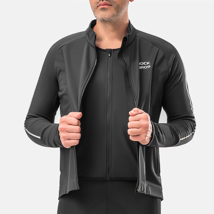 Rockbros Fall/Winter Long Sleeve Cycling Jacket S - Black