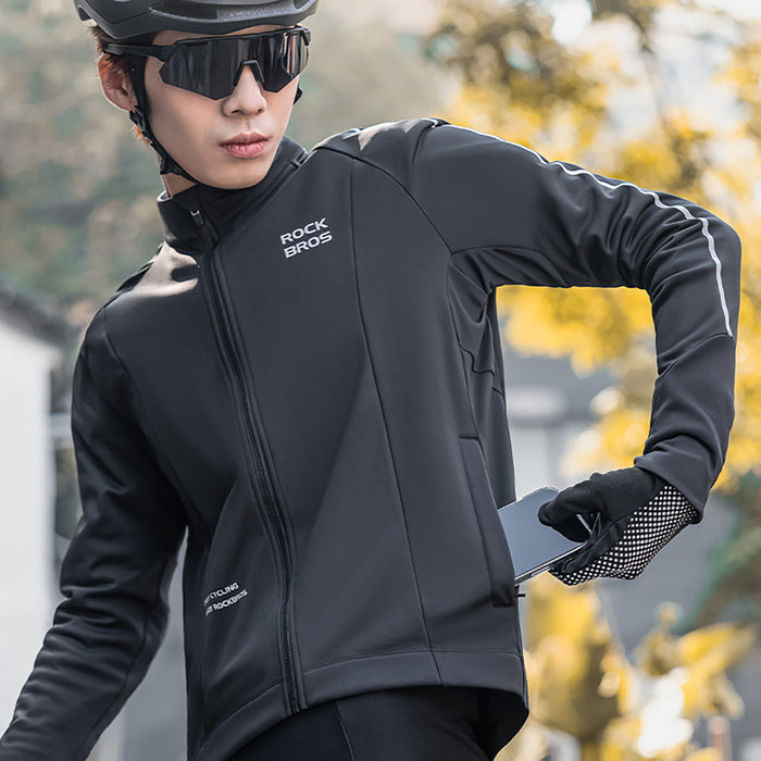 Rockbros Fall/Winter Long Sleeve Cycling Jacket S - Black