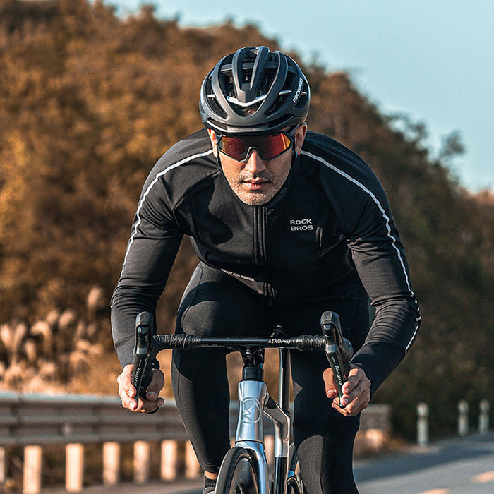 Rockbros Fall/Winter Long Sleeve Cycling Jacket S - Black