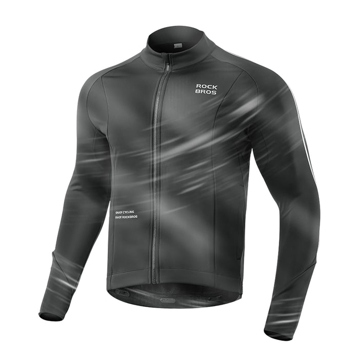 Rockbros Fall/Winter Long Sleeve Cycling Jacket L - Black