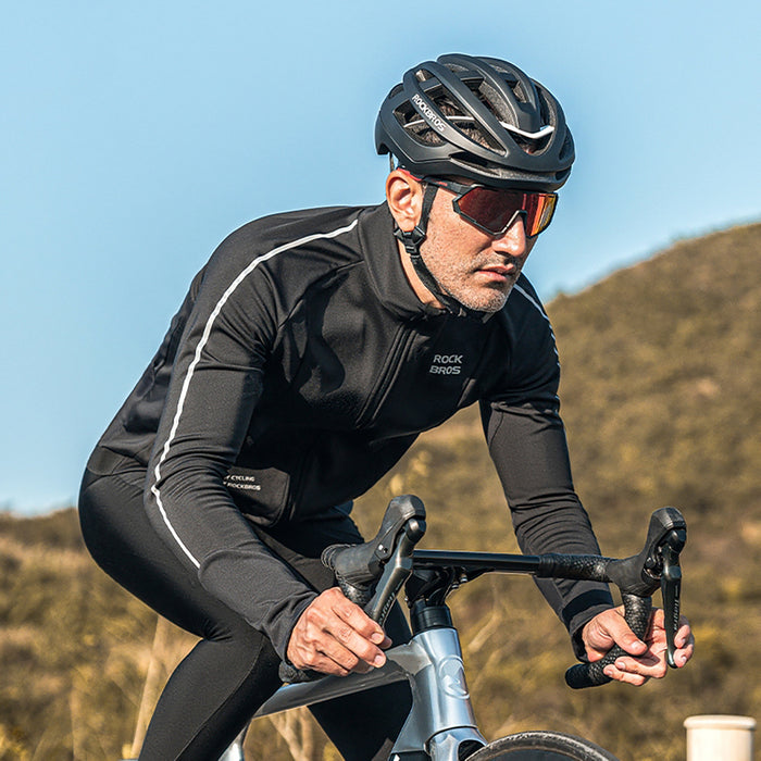 Rockbros Fall/Winter Long Sleeve Cycling Jacket L - Black