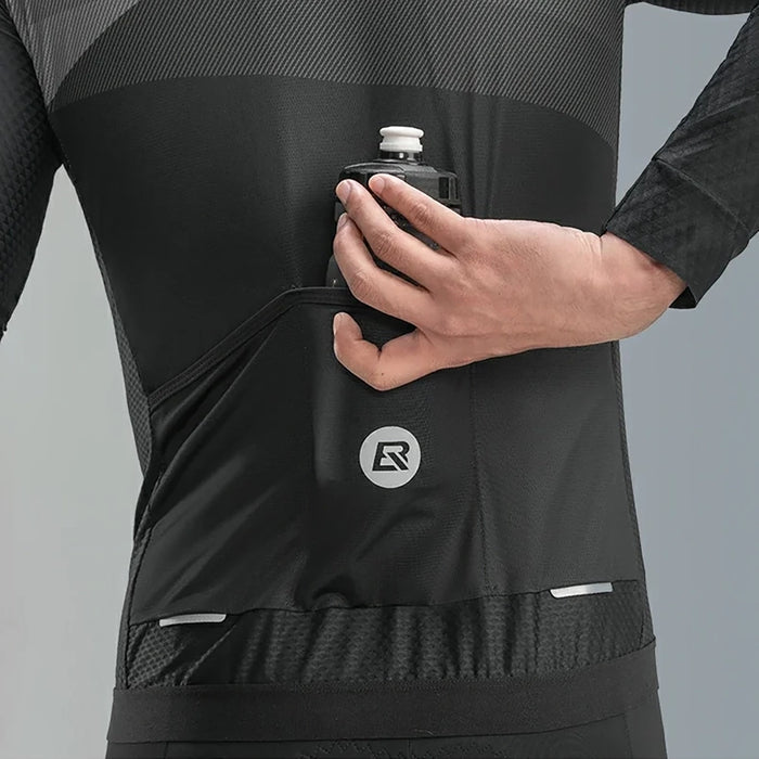 Rockbros 15120009005 Long Sleeve Cycling Jersey Spring/Summer XXL - Black