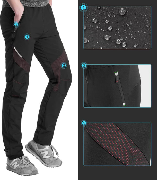 Rockbros Patrol Cycling Windproof Sports Pants Size XL - Black