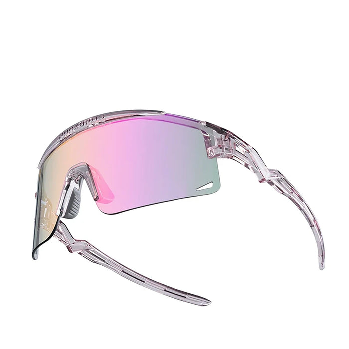 Rockbros Cycling Glasses Photochromic, with UV Protection and Corrective Insert, Clear - Purple