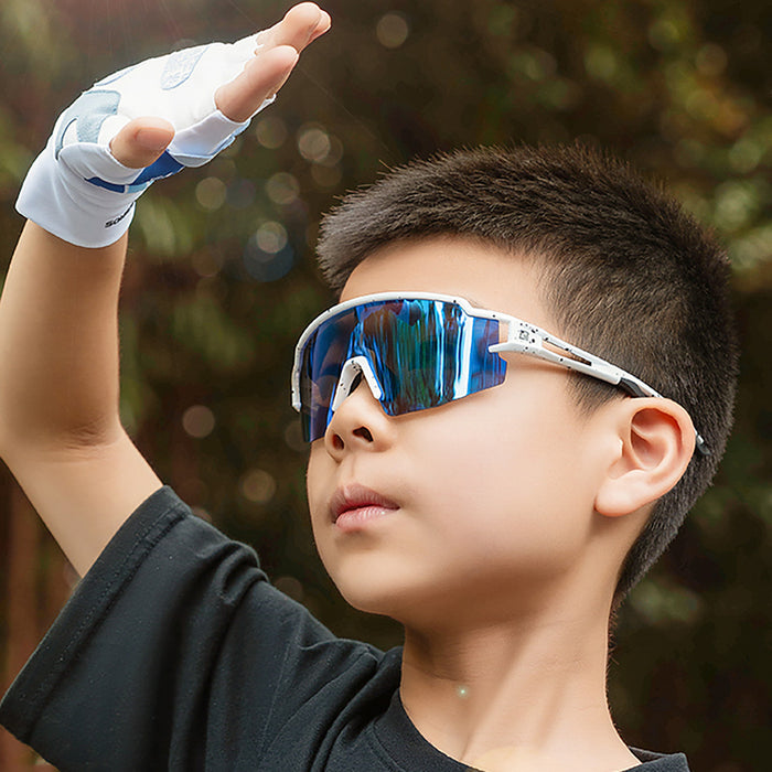 Rockbros Kids Cycling Glasses, Polarized, UV Protection, Children's - White