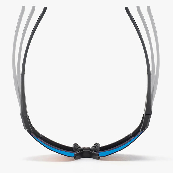 Rockbros Polarized Cycling Glasses with UV Protection and Corrective Insert Blue Lenses - Black