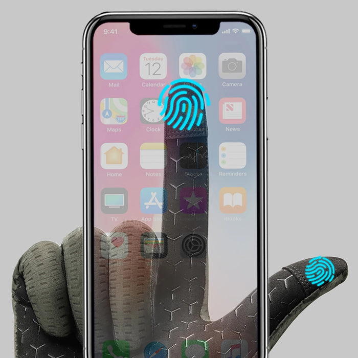 Rockbros Breathable Full Finger Cycling Gloves, Size: L - Green