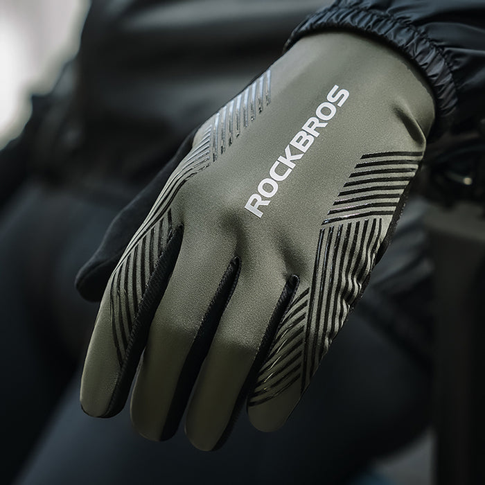 Rockbros cycling gloves spring/summer/autumn, full, size: M - green