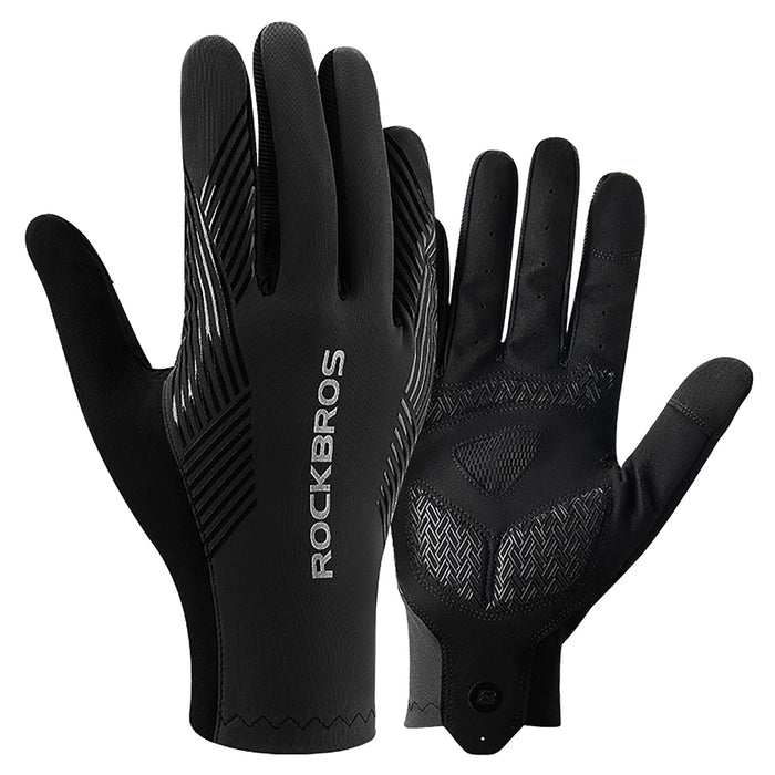 Rockbros cycling gloves spring/summer/autumn, full, size: M - black