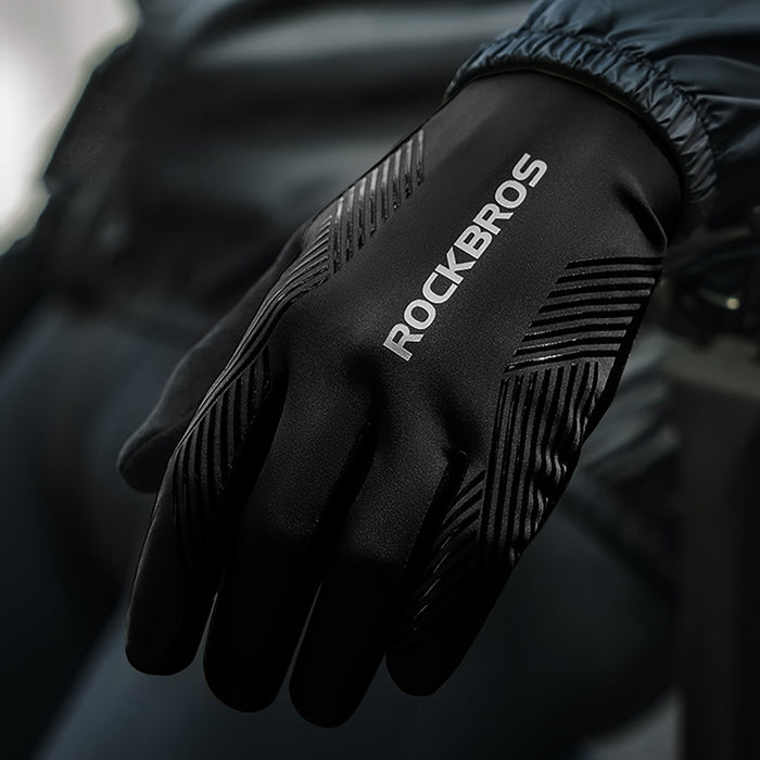 Rockbros cycling gloves spring/summer/autumn, full, size: XXL - black