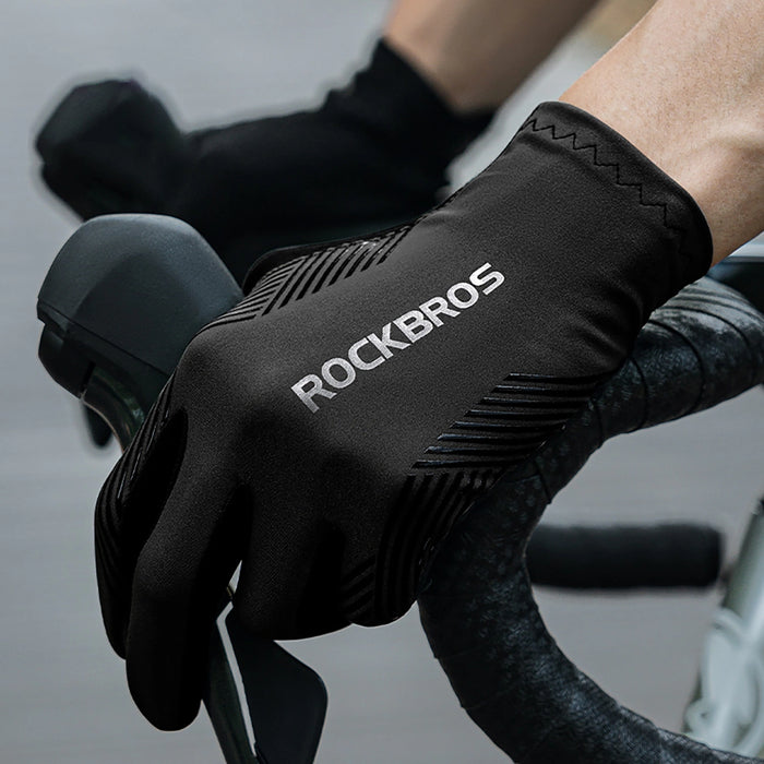 Rockbros cycling gloves spring/summer/autumn, full, size: L - black