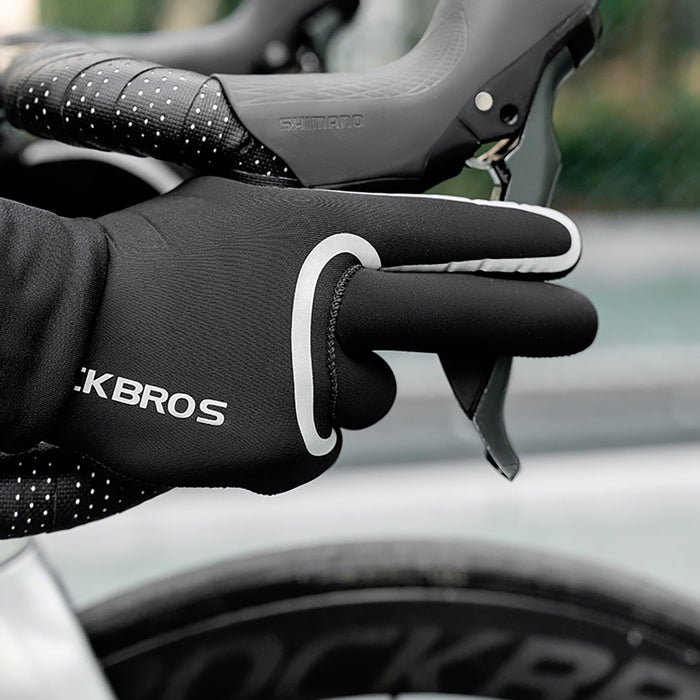 Rockbros Full Waterproof Cycling Gloves, Size: L/XL - Black