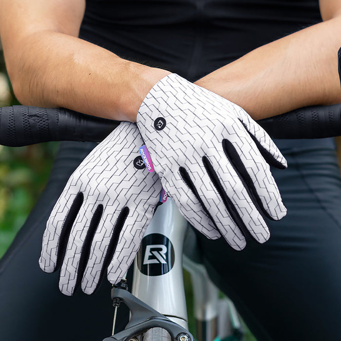 Rockbros MTB cycling gloves size: L - white and black