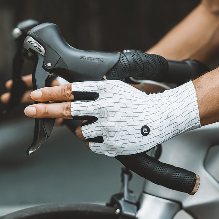Rockbros Road Cycling Gloves Size: M - Black and White