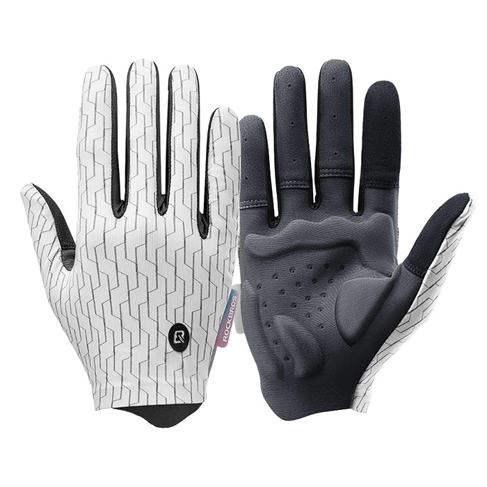 Rockbros sports gloves full spring-summer size S - white and black