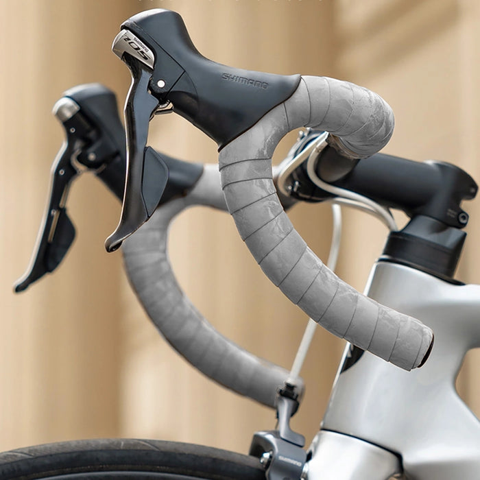 Rockbros PU Handlebar Tape "Velour" Pattern - Grey