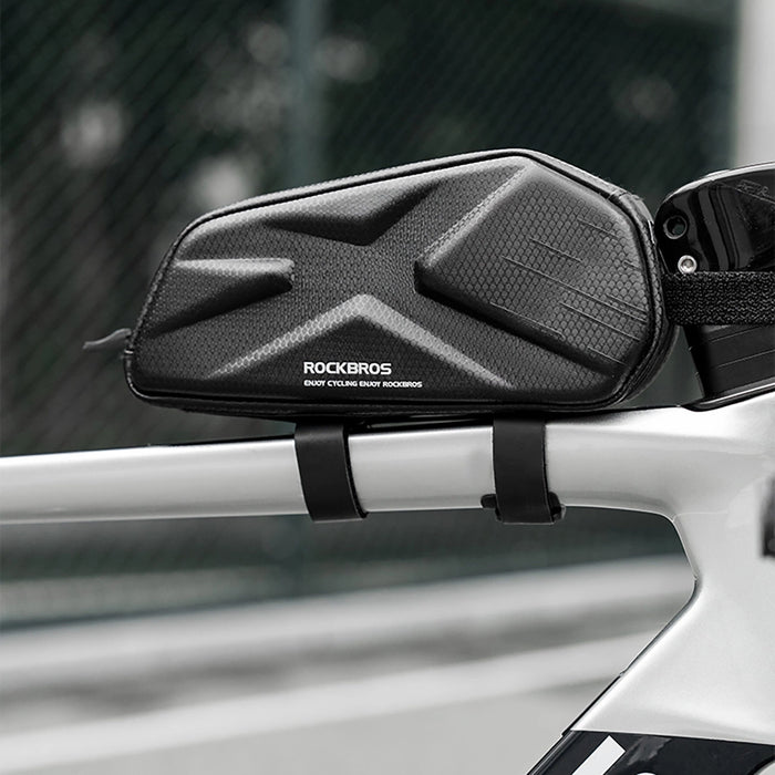 Rockbros Bike Bag, Rigid, Frame, Top Tube, 1.4l - Black