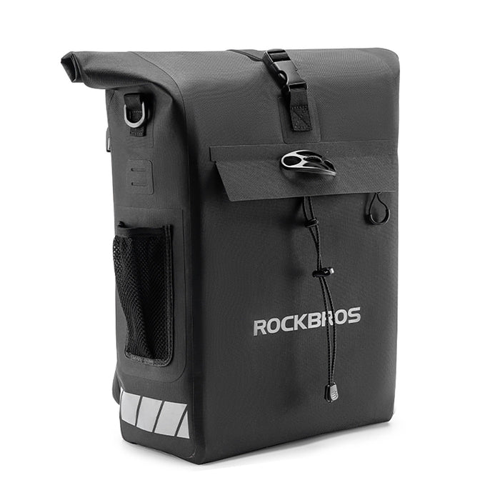 Rockbros Bike Bag with Backpack Function, Waterproof, with Helmet Attachment 18l - Black