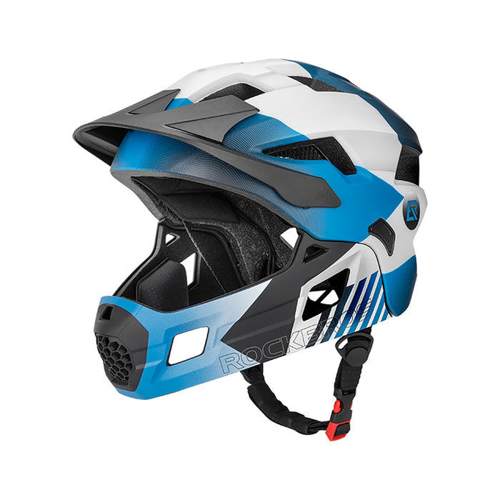 Rockbros TS-61 10110061001 Children's Bike Helmet with Detachable Chin Size S (48-52) - Blue