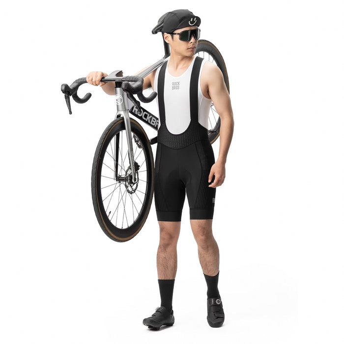 Rockbros YDDK009 Men's Cycling Bib Shorts with Pad Size XXL - Black