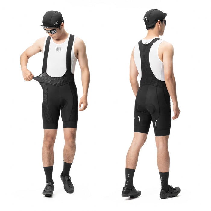 Rockbros YDDK009 Men's Cycling Bib Shorts with Pad Size XXL - Black