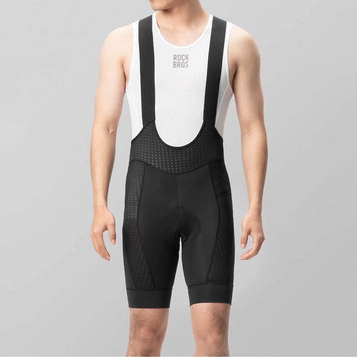 Rockbros YDDK009 Men's Cycling Bib Shorts with Pad Size XXL - Black