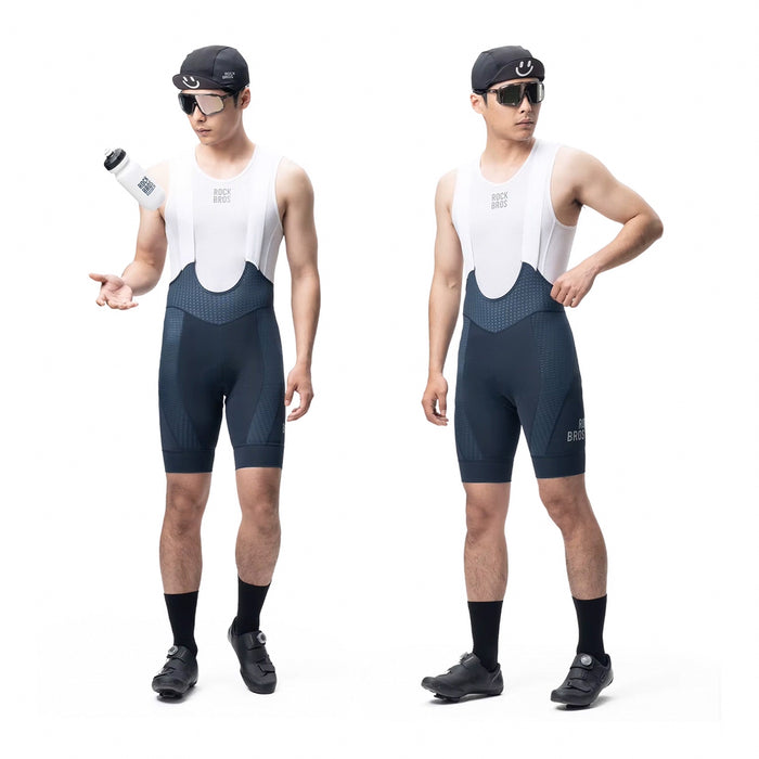 Rockbros YDDK009 Men's Cycling Bib Shorts with Pad Size M - Dark Blue