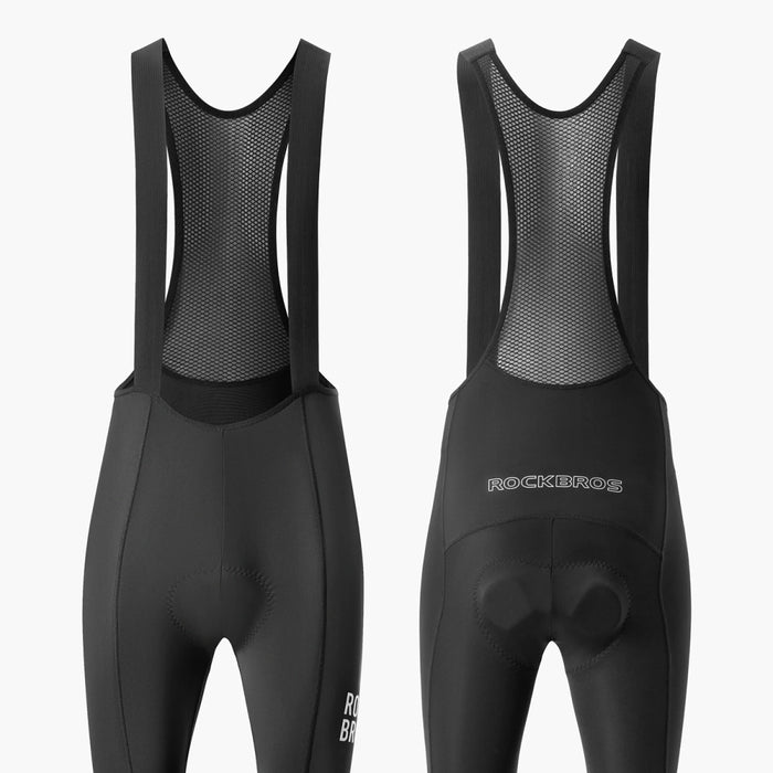 Rockbros 200021 Long Cycling Bib Shorts with Pad Size S - Black