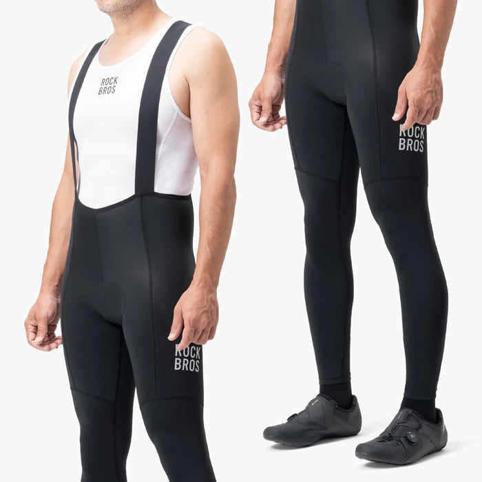 Rockbros 200021 Long Cycling Bib Shorts with Pad Size M - Black
