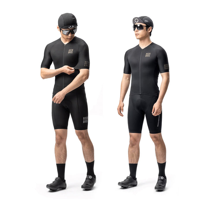 Rockbros YDDX011 Diamond Short Sleeve Cycling Jersey Size XXL - Black