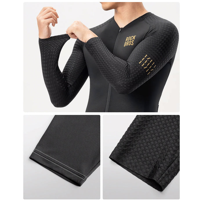 Rockbros YDCX008 Diamond Long Sleeve Cycling Jersey Size L - Black