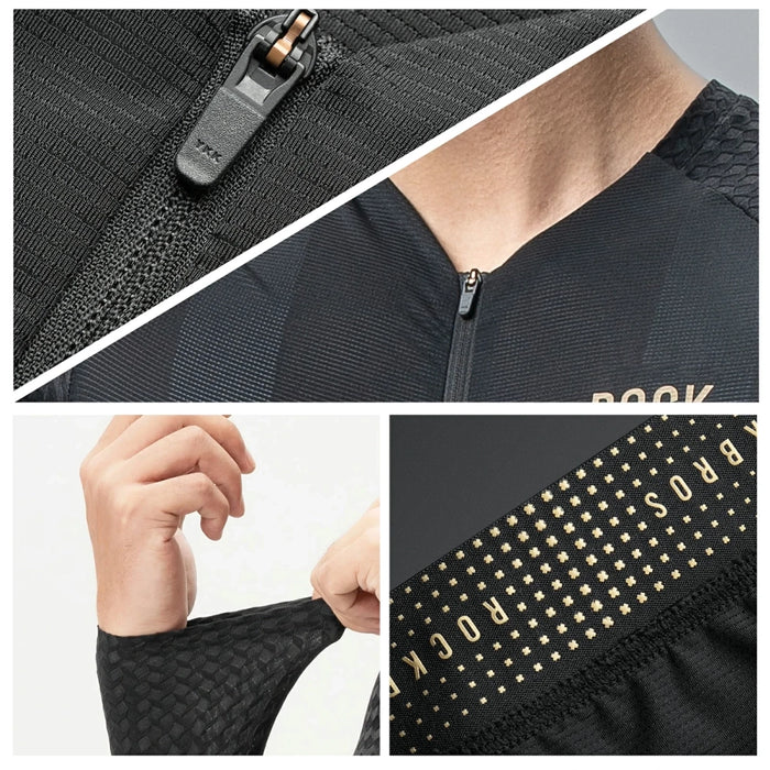 Rockbros YDCX008 Diamond Long Sleeve Cycling Jersey Size XXXL - Black