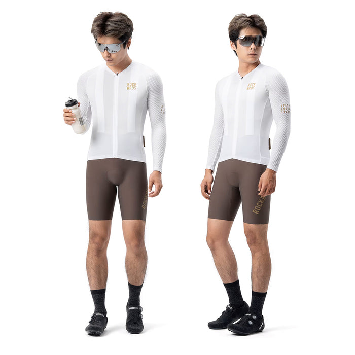 Rockbros YDCX008 Diamond Long Sleeve Cycling Jersey Size S - White