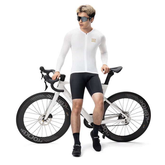 Rockbros YDCX008 Diamond Long Sleeve Cycling Jersey Size M - White