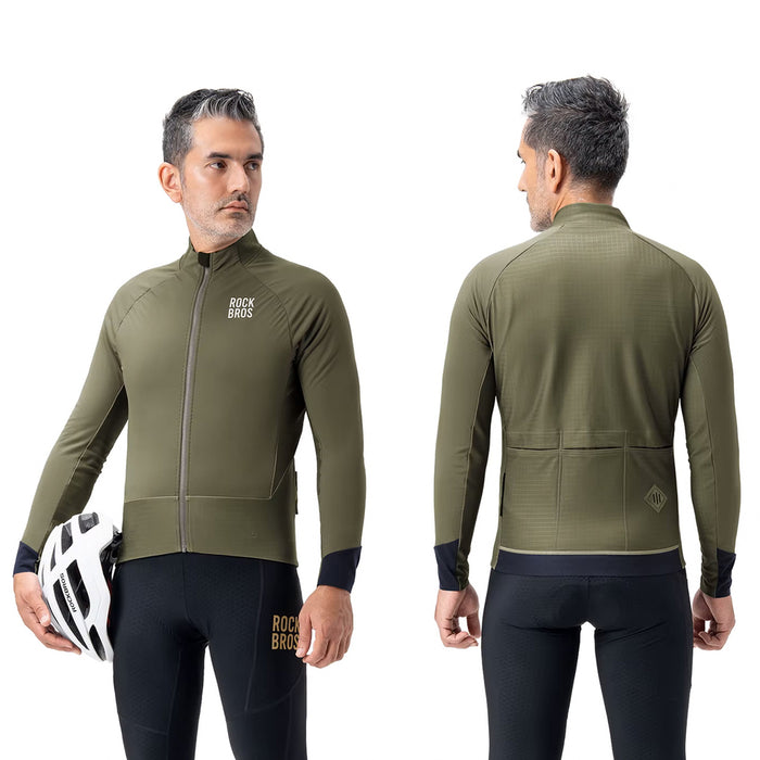 Rockbros YDWT014 Winter Fleece Double Layer Cycling Jacket Size L - Green