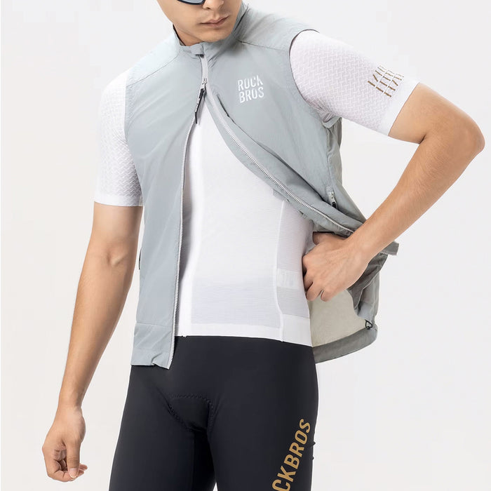 Rockbros YDMJ003 Spring/Autumn Windproof Vest Size L - White/Gray