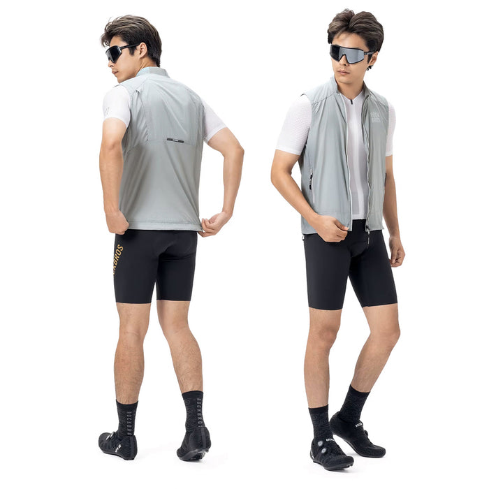 Rockbros YDMJ003 Spring/Autumn Windproof Vest Size XXL - White/Gray
