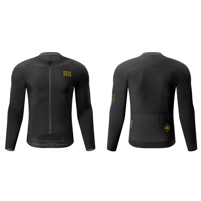 Rockbros YDWT020 Diamond Cycling Jersey Spring/Autumn/Winter Size XS - Black