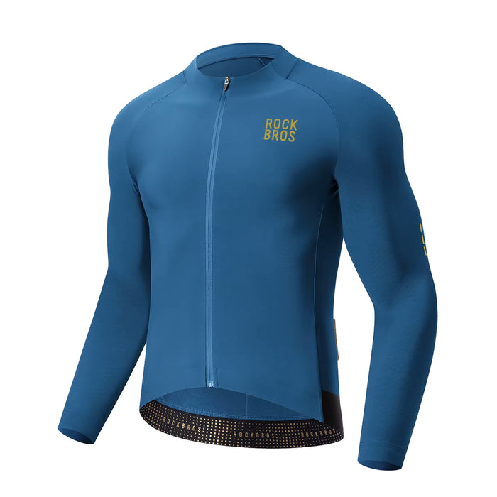 Rockbros YDWT020 Diamond cycling jersey spring/autumn/winter size M - blue
