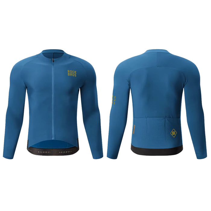 Rockbros YDWT020 Diamond Spring/Autumn/Winter Cycling Jersey Size XL - Blue