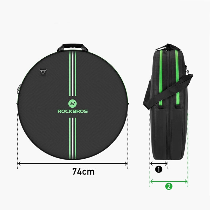 Rockbros D40 transport cover for ø74cm wheel - black