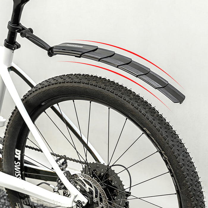 Rockbros FK-810 Folding Telescopic Bicycle Fender Set - Black