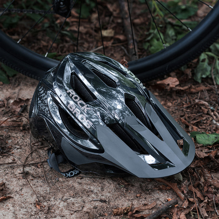 Rockbros LK-99 Mountain Bike Helmet with Adjustable Visor and Magnetic Closure 58-62 cm - Black