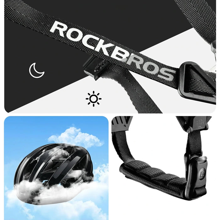 Rockbros LK-69 Bike Helmet with Reinforced Frame 58-62 cm - Black
