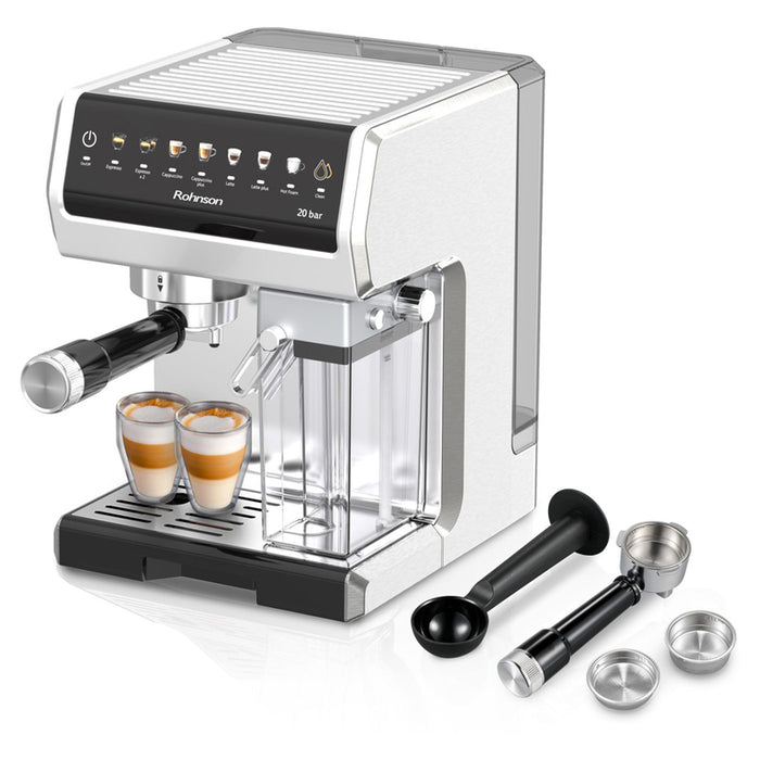 Coffee machine ROHNSON R-98080 1600.00 ml, AUTOMATIC CAPPUCCINO SYSTEM, 20.00 bar