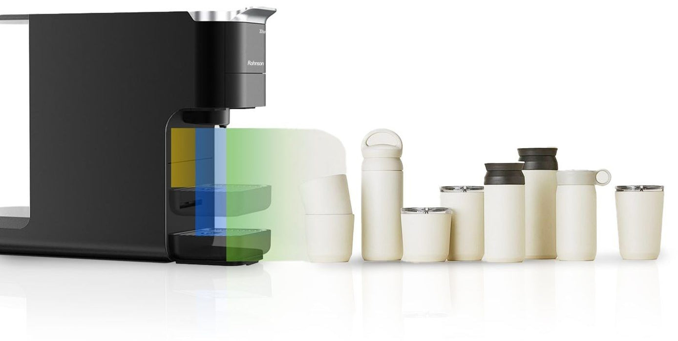 Coffee machine with capsules ROHNSON R-98055 20.00 bar, 1.50 ml, BLACK