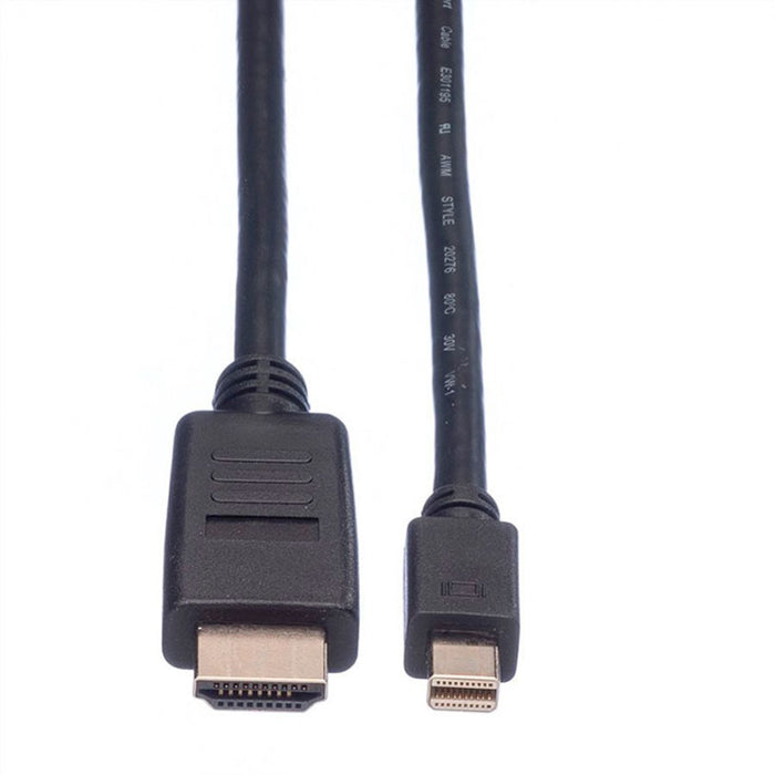 Cable from source with Mini DisplayP ROLINE to receiver with HDMI miniD.Port to HDMI M/M 4.5 m works only in this direction